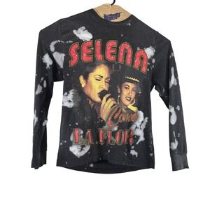 Selena Y los Dinos 90's Shirt Small Blk Como La Flor Concert tejano music Grunge